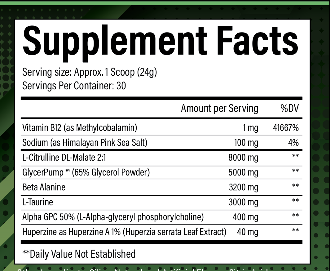 Blue Raspberry Non Stimulant Pre Workout